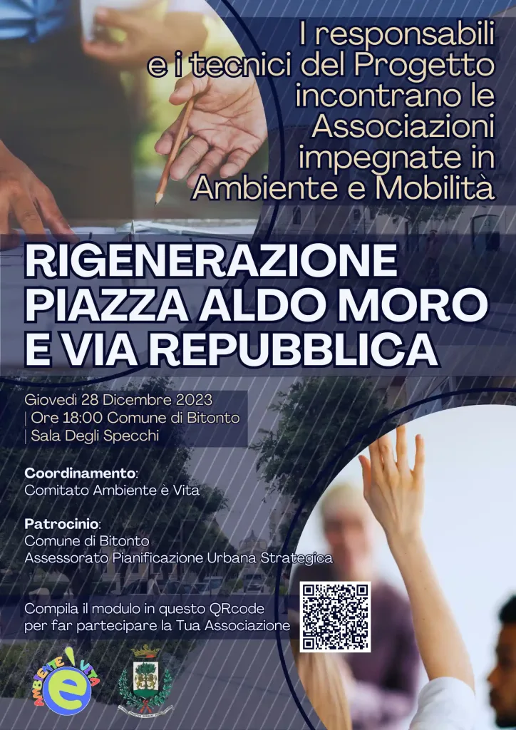Evento Rigenerazione Piazza Aldo Moro e Via Repubblica - locandina